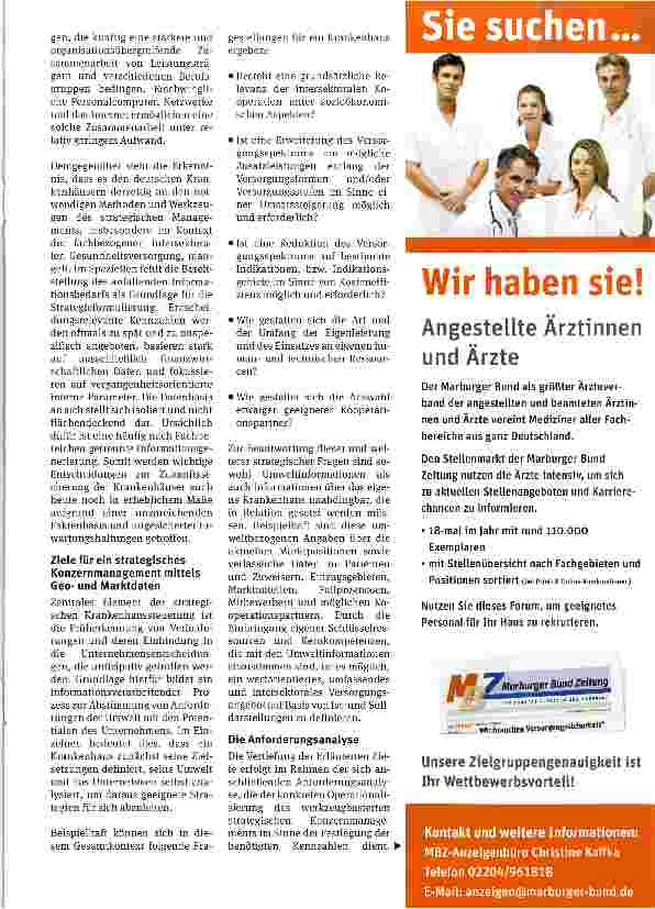 Vorschauseite 3: Werkzeug zur strategischen Krankenhaussteuerung