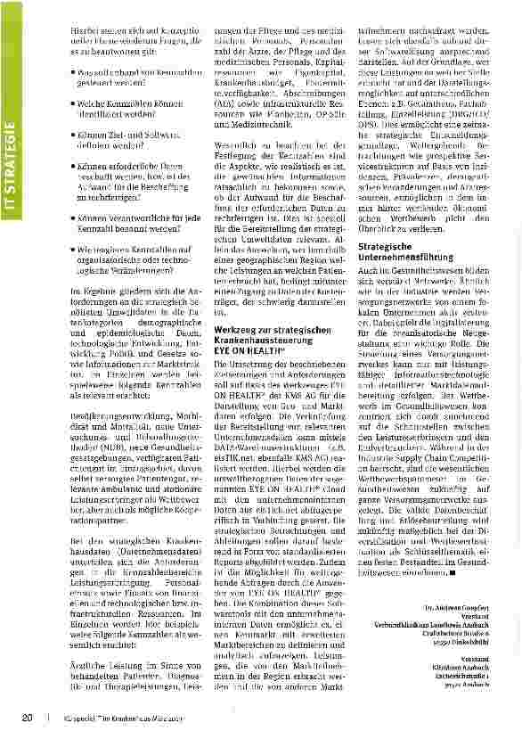 Vorschauseite 4: Werkzeug zur strategischen Krankenhaussteuerung