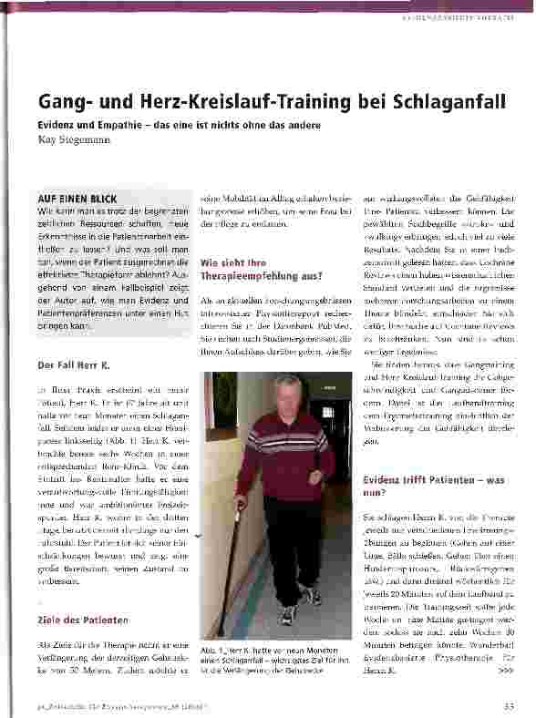Vorschauseite 1: Gangund Herz-Kreislauf-Training bei Schlaganfall