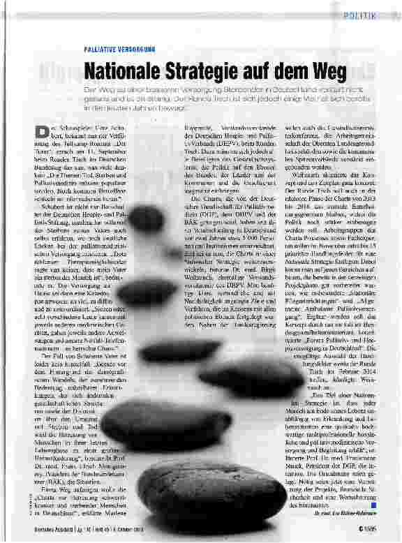 Vorschauseite 1: Nationale Strategie auf dem Weg