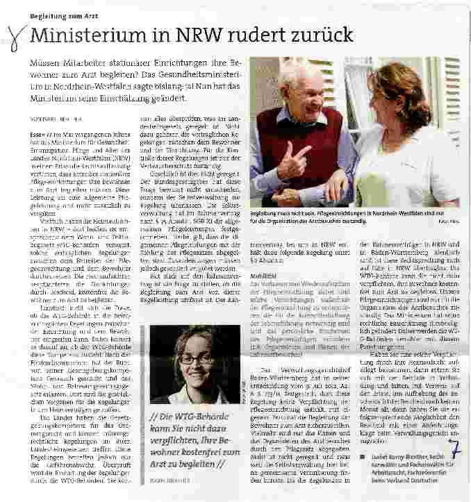Vorschauseite 1: Ministerium in NRW rudert zurück