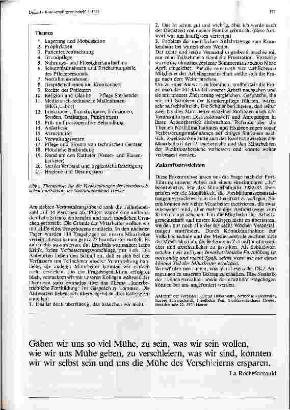 Vorschauseite 2: Innerbetriebliche Fortbildung im Krankenpflegebereich.