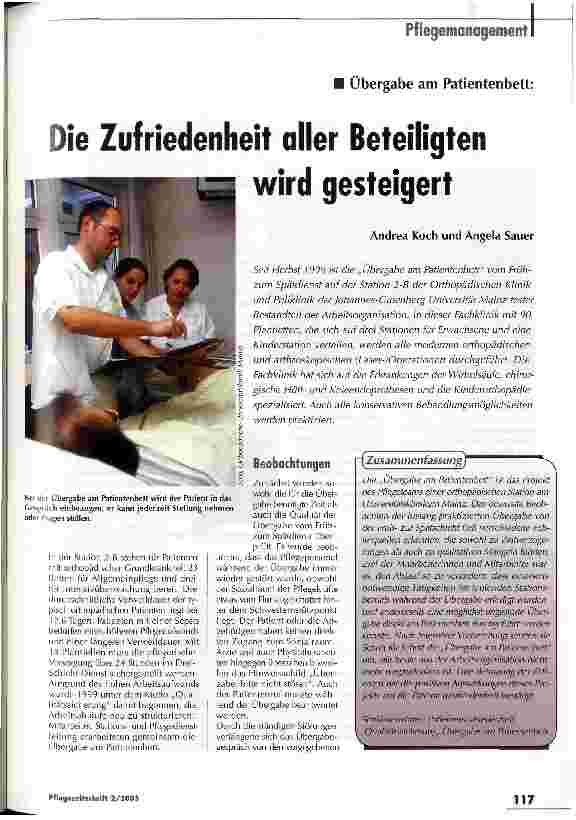 Vorschauseite 1: Die Zufriedenheit aller Beteiligten wird gesteigert