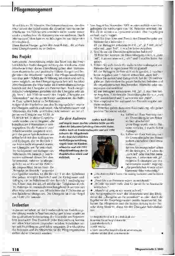 Vorschauseite 2: Die Zufriedenheit aller Beteiligten wird gesteigert