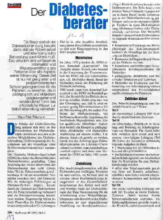 Vorschauseite 1: Der Diabetesberater