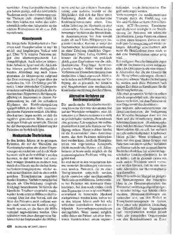Vorschauseite 3: Herztransplantation Teil 2 Fortschritte bei der Organverpflanzung