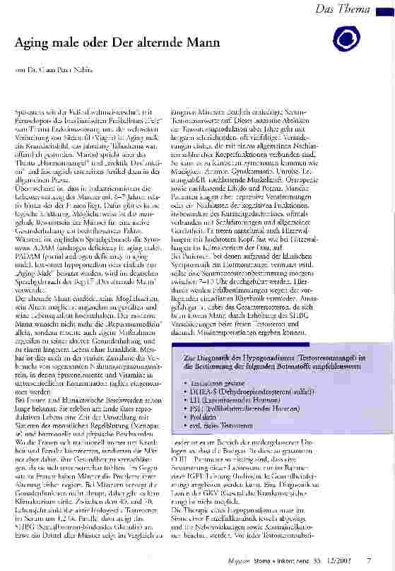 Vorschauseite 1: Aging male oder Der alternde Mann