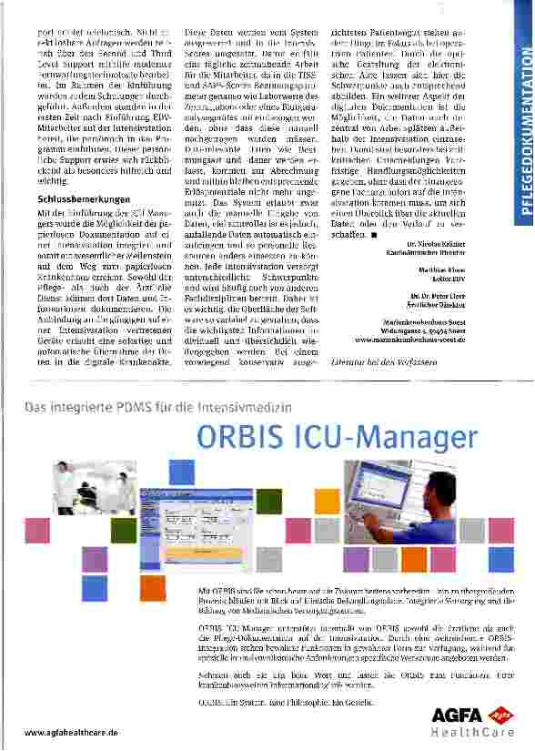 Vorschauseite 4: IT-gestützte Dokumentation auf der Intensivstation