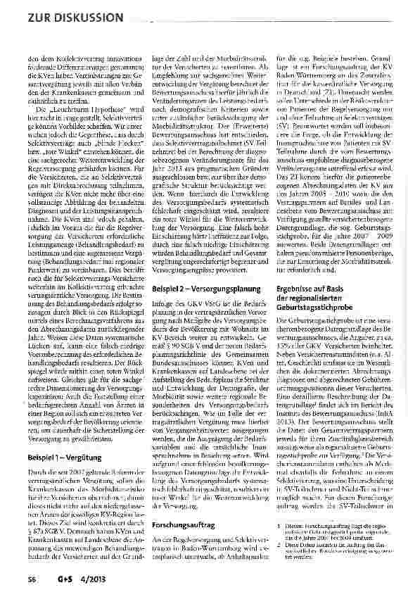Vorschauseite 2: Voraussetzungen für eine friedliche Koexistenz von Selektiv-und Kollektivverträgen zur vertragsärztlichen Versorgung