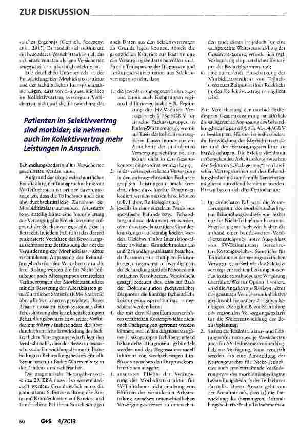 Vorschauseite 6: Voraussetzungen für eine friedliche Koexistenz von Selektiv-und Kollektivverträgen zur vertragsärztlichen Versorgung