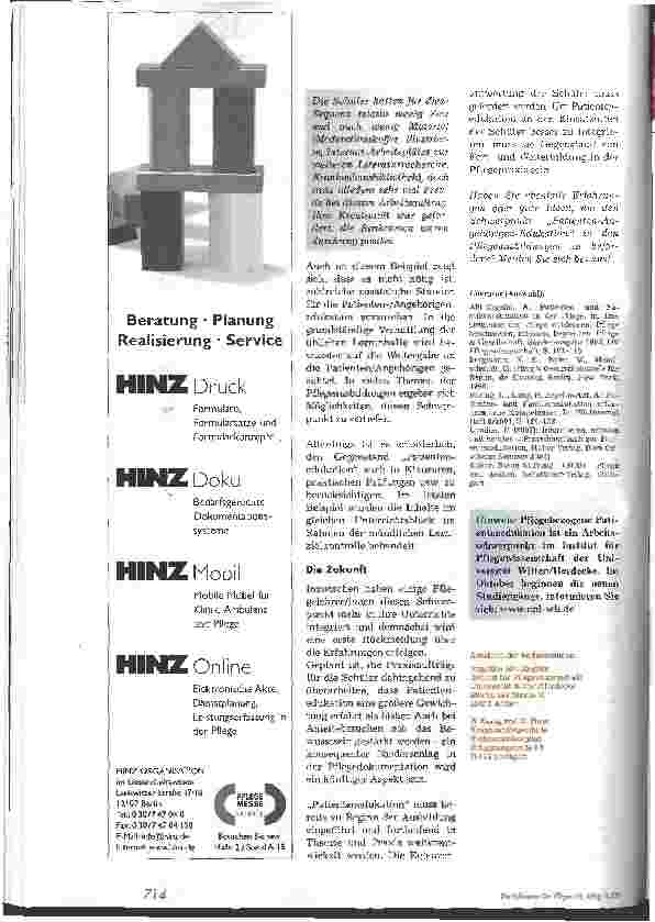 Vorschauseite 5: Pflegeausbildung: Neue Möglichkeiten nutzen! 1. Teil: Information, Schulung und Beratung von Patienten/Angehörigen (Edukation)