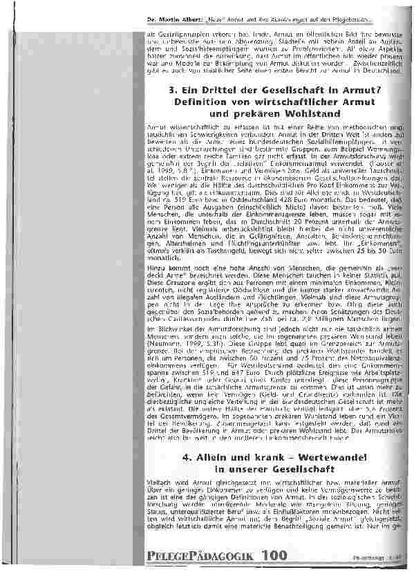 Vorschauseite 3: Neue Armut und ihre Auswirkungen auf den Pflegebereich Praxisbezogene und didaktische Überlegungen für eine Sozialorientierte Pflegepädagogik