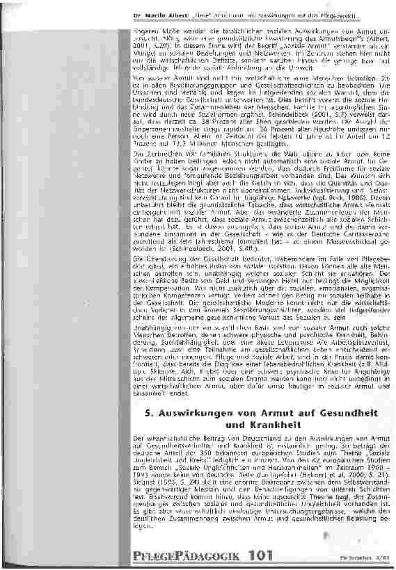 Vorschauseite 4: Neue Armut und ihre Auswirkungen auf den Pflegebereich Praxisbezogene und didaktische Überlegungen für eine Sozialorientierte Pflegepädagogik