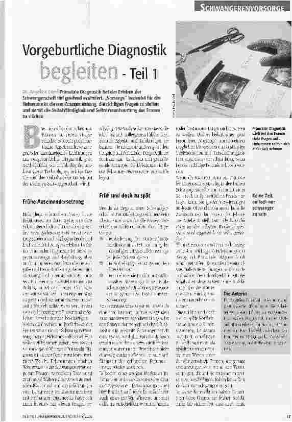 Vorschauseite 1: Vorgeburtliche Diagnostik begleiten - Teil 1