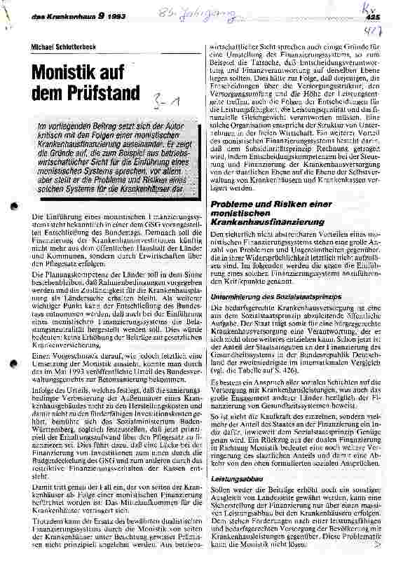 Vorschauseite 1: Monistik auf dem Prüfstand