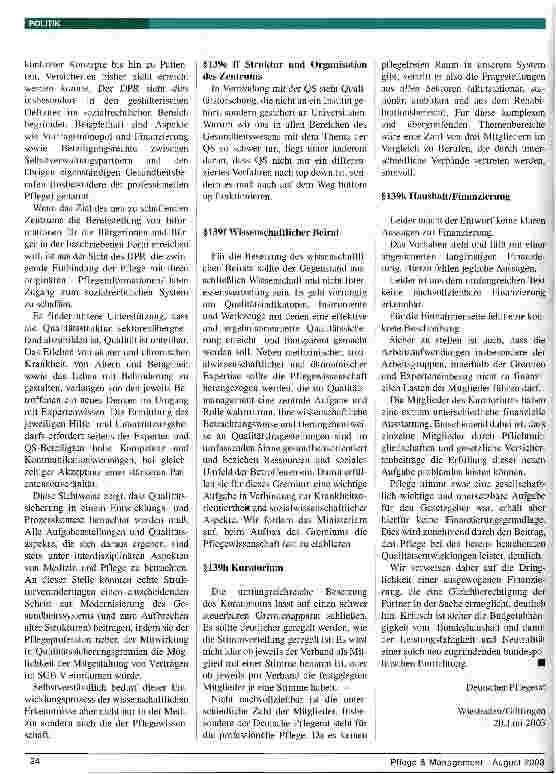 Vorschauseite 2: Stellungnahme zum Entwurf eines Gesetzes zur Modernisierung des Gesundheitssystems Gesundheitsmodernisierungsgesetz - GMG