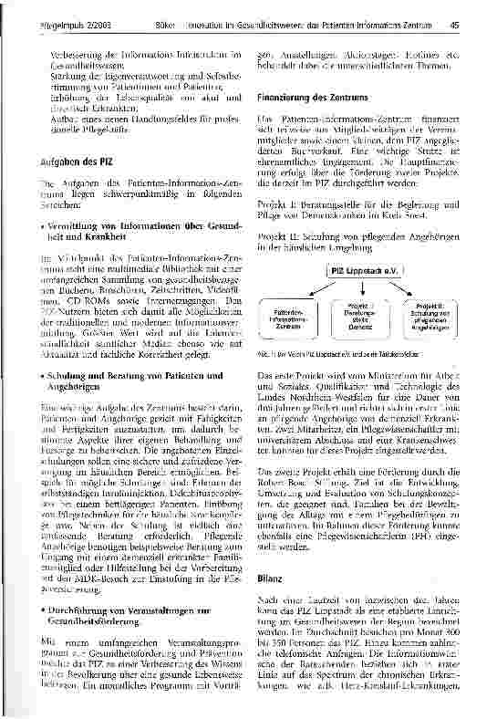 Vorschauseite 3: Innovation im Gesundheitswesen: das Patienten-Informations-Zentrum