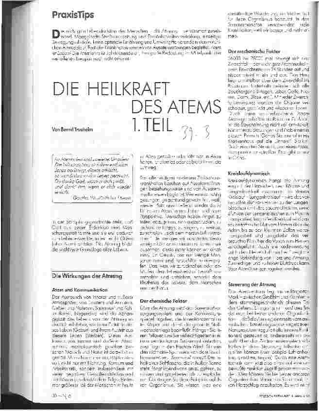 Vorschauseite 1: Die Heilkraft des Atems Teil 1