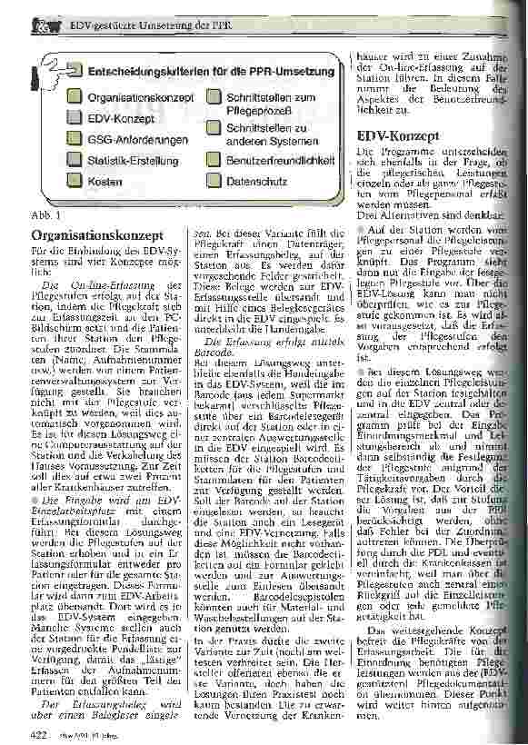 Vorschauseite 2: EDV-gestützte Umsetzung der PPR Eine Checkliste für die Auswahlentscheidung