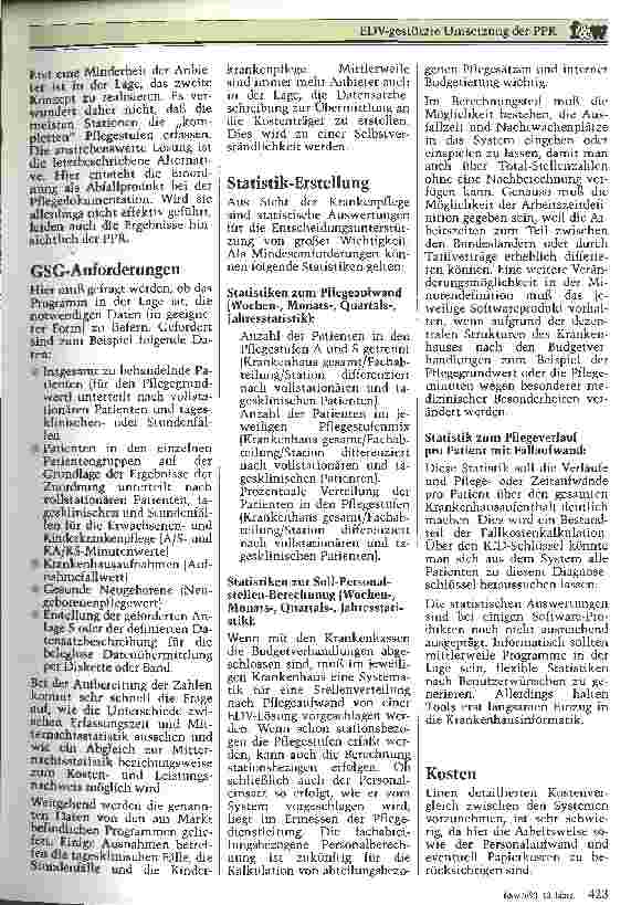 Vorschauseite 3: EDV-gestützte Umsetzung der PPR Eine Checkliste für die Auswahlentscheidung