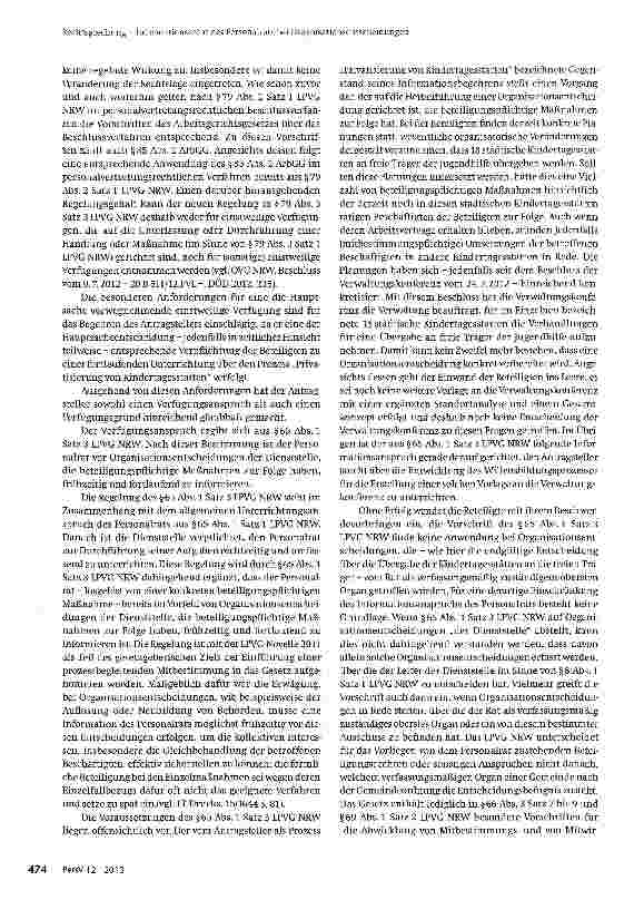 Vorschauseite 2: Informationsrecht des Personalrats bei Organisationsentscheidungen