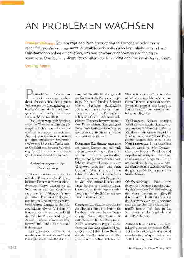 Vorschauseite 1: AN PROBLEMEN WACHSEN