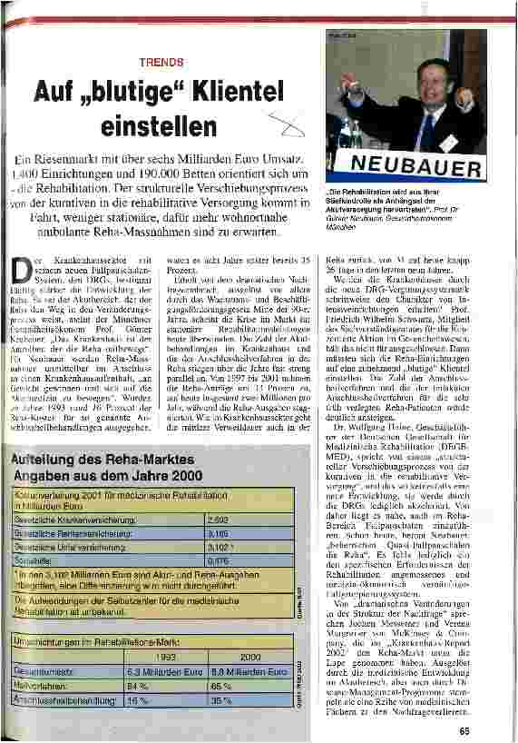 Vorschauseite 1: Trends: Auf blutige Klientel einstellen