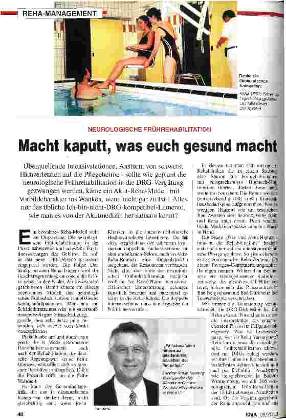 Vorschauseite 1: Macht kaputt, was euch gesund macht