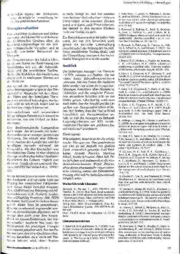 Vorschauseite 5: Botulinumtoxin - Interventionelle Neuropädiatrie bei spastischen Bewegungsstörungen im Kindesalter