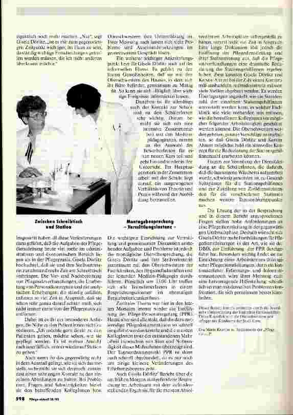 Vorschauseite 3: Gisela Dörlitz, Pflegedienstleitung