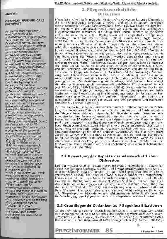 Vorschauseite 2: European Nursing care Pathways (ENP) Pflegerische Behandlungspfade auf der Basis von praxisnahen Theorien entwickeln