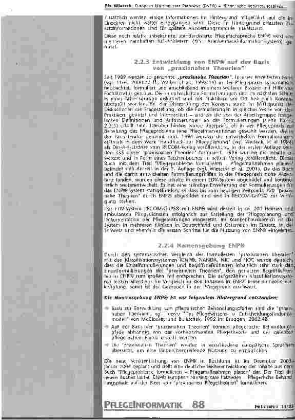 Vorschauseite 5: European Nursing care Pathways (ENP) Pflegerische Behandlungspfade auf der Basis von praxisnahen Theorien entwickeln