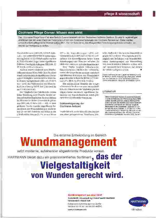 Vorschauseite 2: Cochrane Pflege Forum