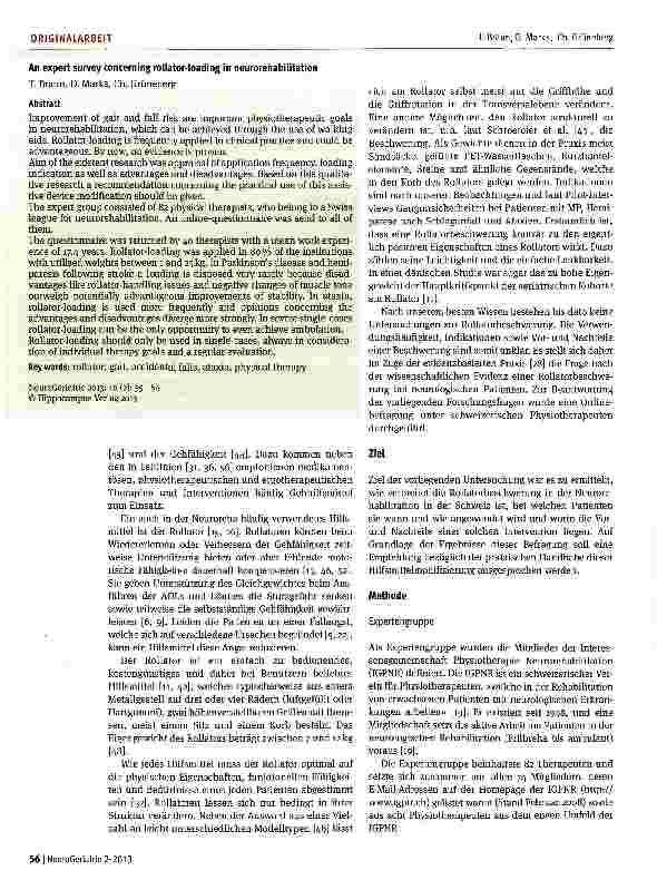 Vorschauseite 2: Eine Expertenbefragung zur Rollatorbeschwerung in der Neurorehabilitation