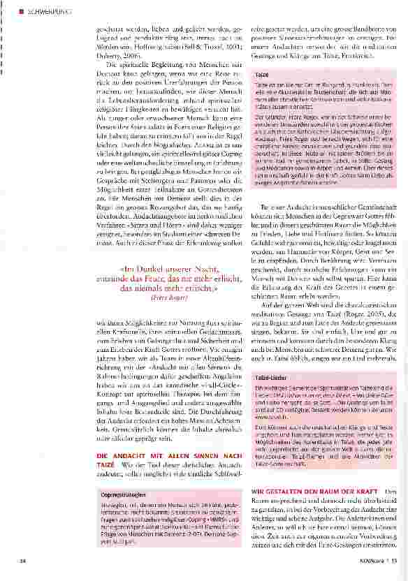 Vorschauseite 2: Andacht mit allen Sinnen Spiritualität leben - nach dem Vorbild von Taize