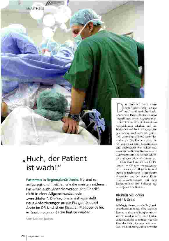 Vorschauseite 1: Huch, der Patient ist wach!