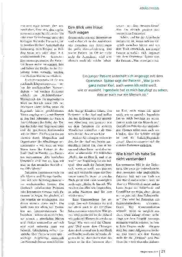 Vorschauseite 2: Huch, der Patient ist wach!