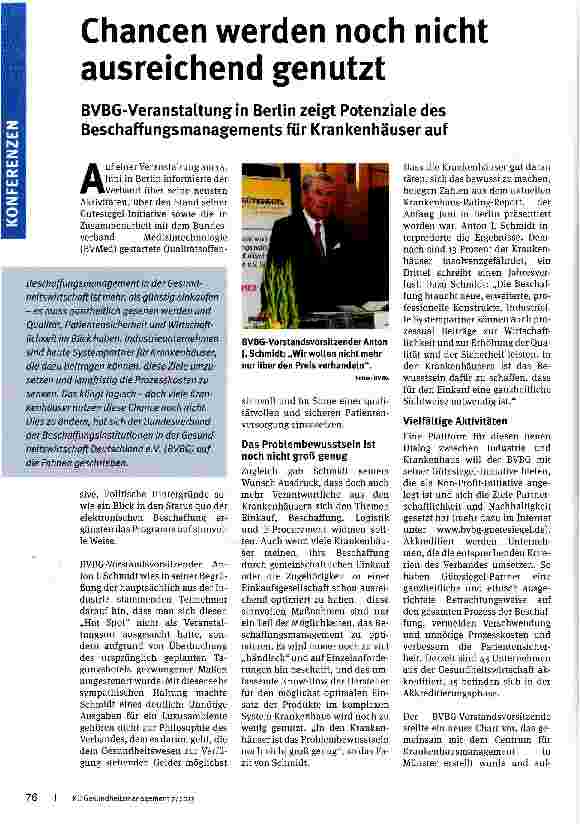 Vorschauseite 1: Chancen werden noch nicht ausreichend genutzt