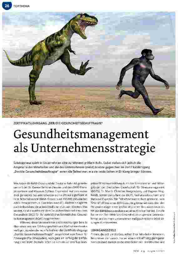 Vorschauseite 1: Gesundheitsmanagement als Unternehmensstrategie