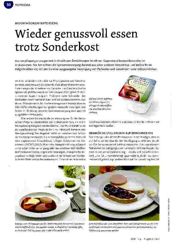 Vorschauseite 1: Wieder genussvoll essen trotz Sonderkost