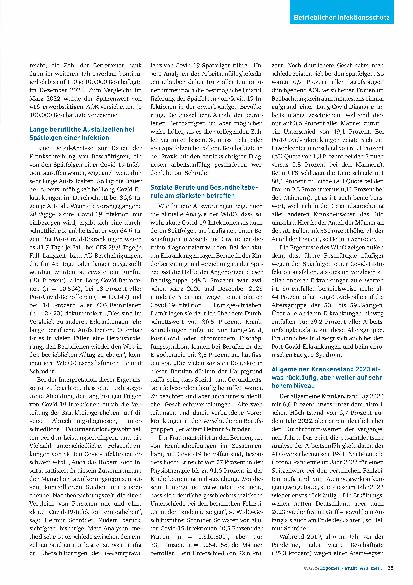 Vorschauseite 2: Post-Covid und Long-Covid: Sinkende Zahl von Krankschreibungen, aber weiterhin lange berufliche Fehlzeiten der Betroffenen