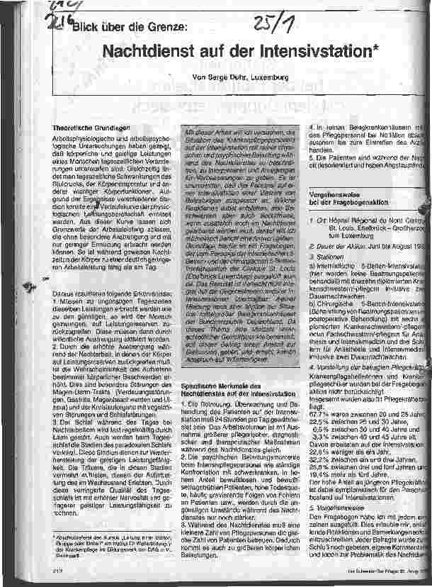 Vorschauseite 1: Nachtdienst auf der Intensivstation