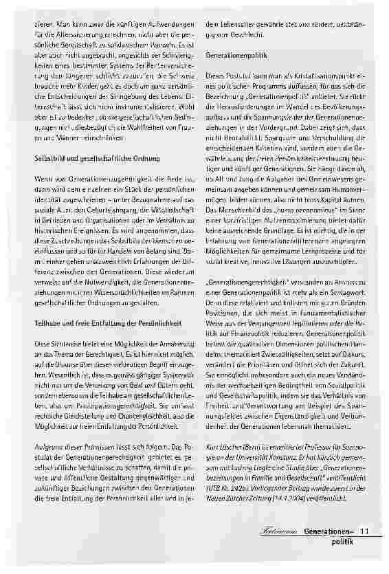 Vorschauseite 2: Generationengerechtigkeit: Schlagwort oder mehr?