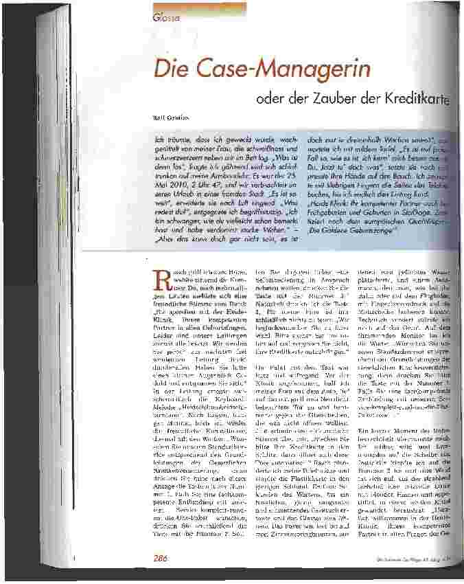 Vorschauseite 1: Die Case-Managerin oder der Zauber der Kreditkarte