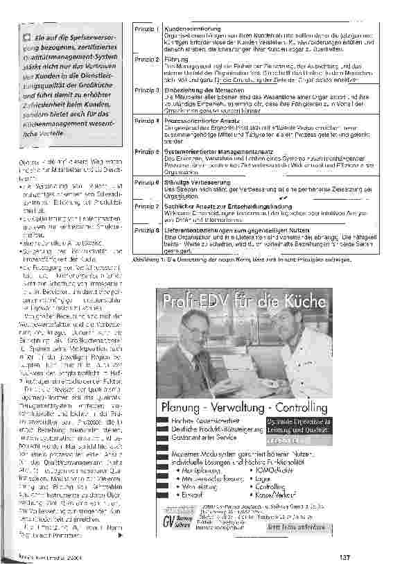 Vorschauseite 2: Neu und besser organisieren DIN EN ISO 9001:2000 in der Zentralküche der St. Barbara Klinik Hamm Heessen GmbH