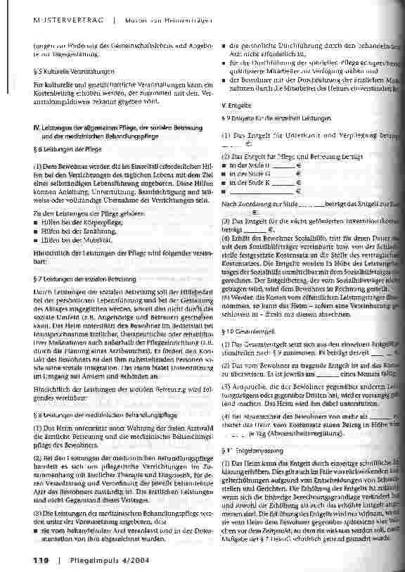 Vorschauseite 3: Muster von Heimverträgen