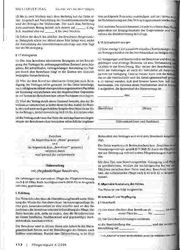 Vorschauseite 5: Muster von Heimverträgen