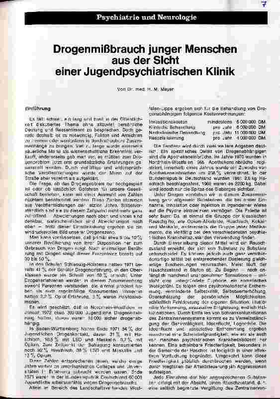 Vorschauseite 1: Drogenmißbrauch junger Menschen aus der Sicht einer Jugendpsychiatrischen Klinik