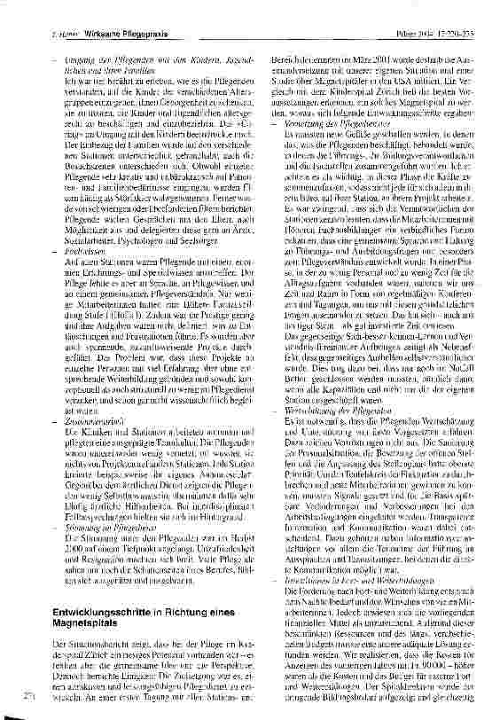 Vorschauseite 2: Wirksame Pflegepraxis -eine Herausforderung für die Führung: Ein Erfahrungsbericht der Pflegedienstleitung des Kinderspitals Zürich