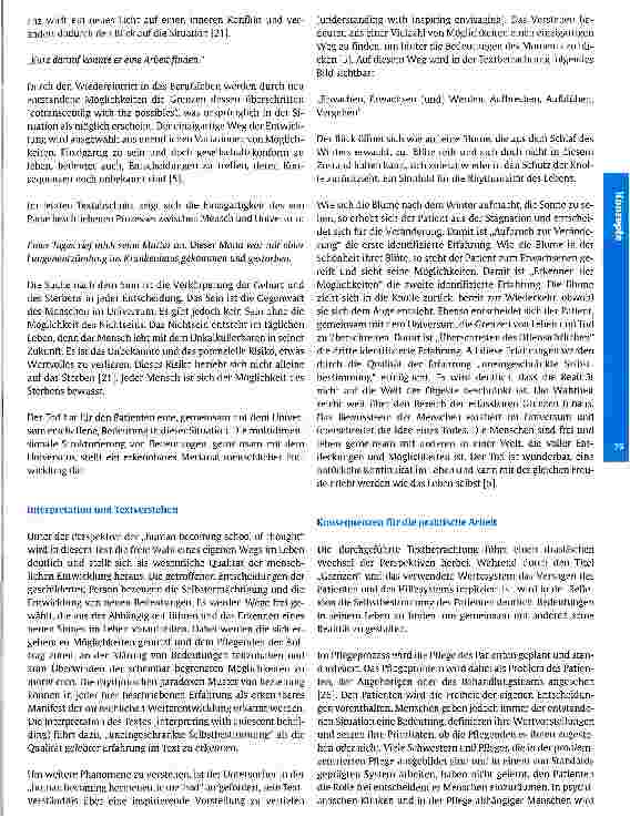 Vorschauseite 6: Ein Blick über die Grenzen hinaus Eine Praxisreflexion unter Verwendung der human becoming hermeneutic method nach Rosemarie Rizzo Parse